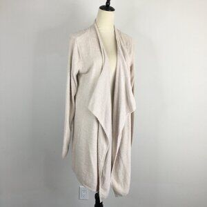 BAREFOOT DREAMS Light Taupe/Dark Cream Bamboo Chic Lite Robe Open Cardigan